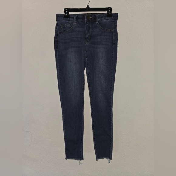 Democracy Ab Technology Jeans Women's Sz 6 Mid Rise Black Denim Skinny - Picture 1 of 12